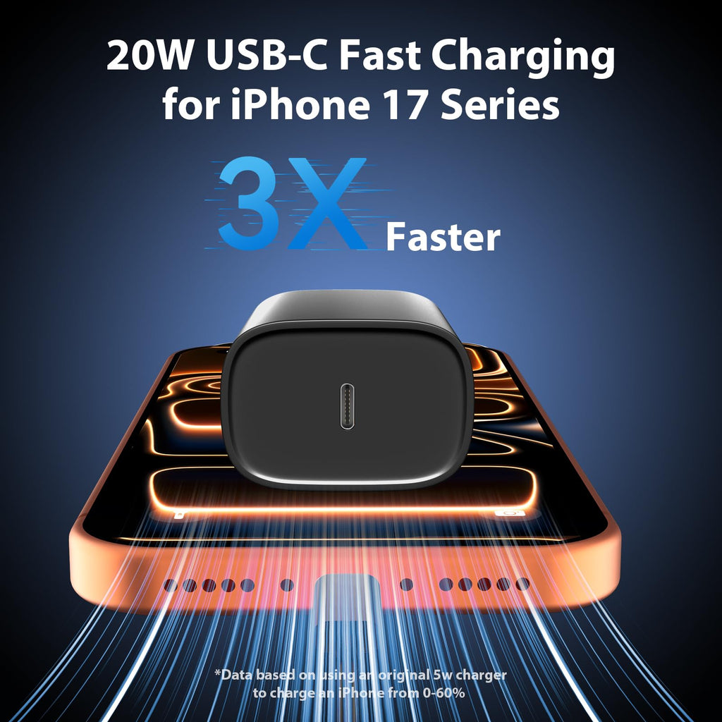 Phone 17 16 15 Charger Fast Charging Type C Chargers USB C Fast Charger Block &