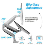 AVLT Single Monitor Arm Desk Mount 17–45  inch Mechanical Spring Full Motion