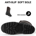 Knixmax Men's Winter Boots Waterproof Snow Shoes Mid Calf Insulated Booties Warm