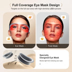 Pedete Red Light Therapy for Eyes, 3 Modes Under-Eye Red Light Eye Mask, Eye