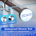 Bonpally Shower Curtain Rod, Adjustable 32-47 Inches Spring Tension Rod,