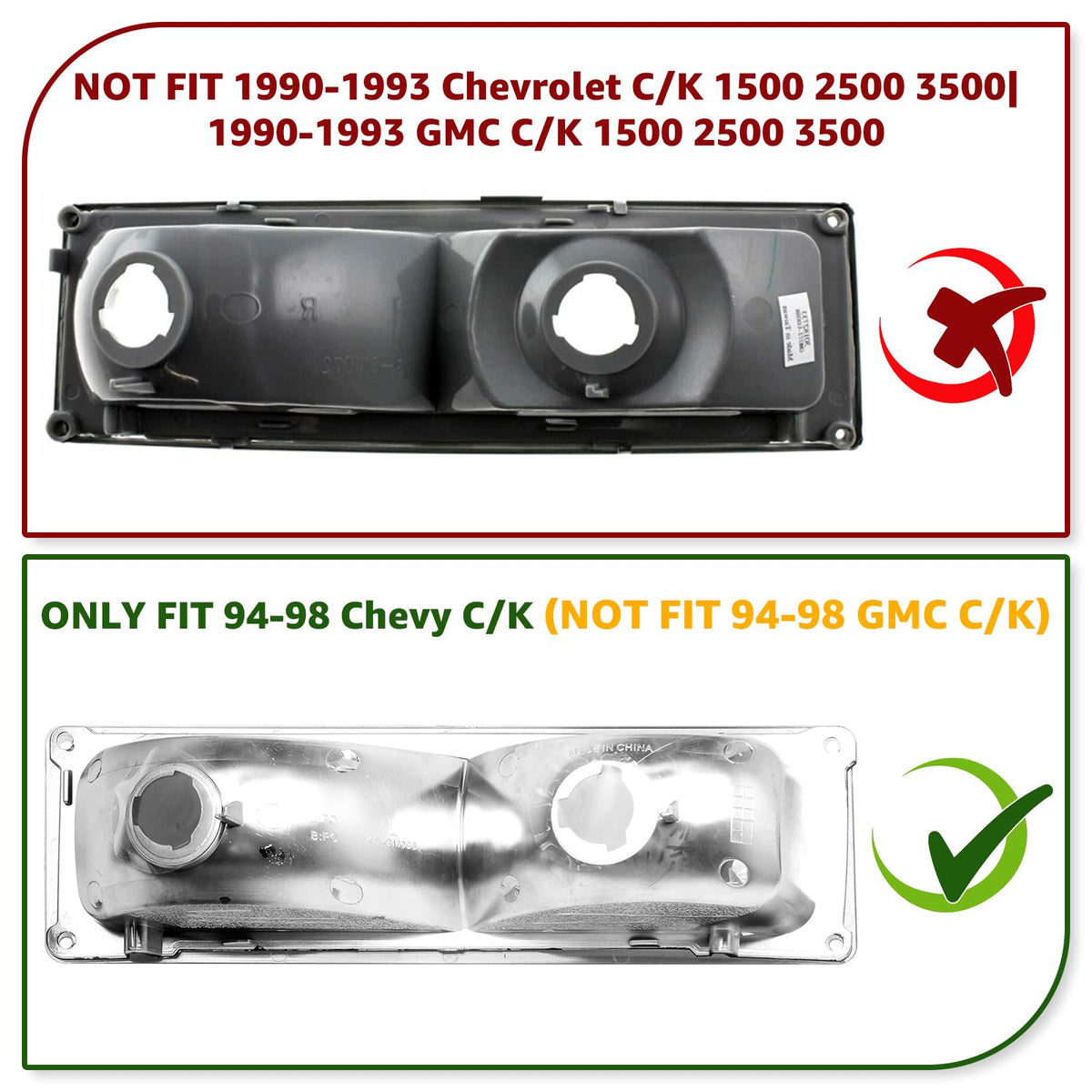 Reinko Headlight Assembly Chevy Silverado C/K 1994-1998 OBS