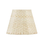 Aspen Creative 32984, Empire Natural Palm Leaf Spider Shade, 6" Top x 10" Bottom
