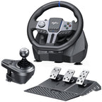 PXN - V9 Gen2 Racing Wheel - 270&900° Car Sim Steering Wheel, 3 Pedals, H