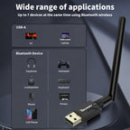 USB Bluetooth 5.4 Adapter for Desktop PC: Long Range 500FT Wireless Dongle with