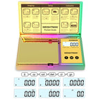 WEIGHTMAN Shiny Digital Gram Scale 200g x 0.01, Chrome Rainbow Mini Scale for