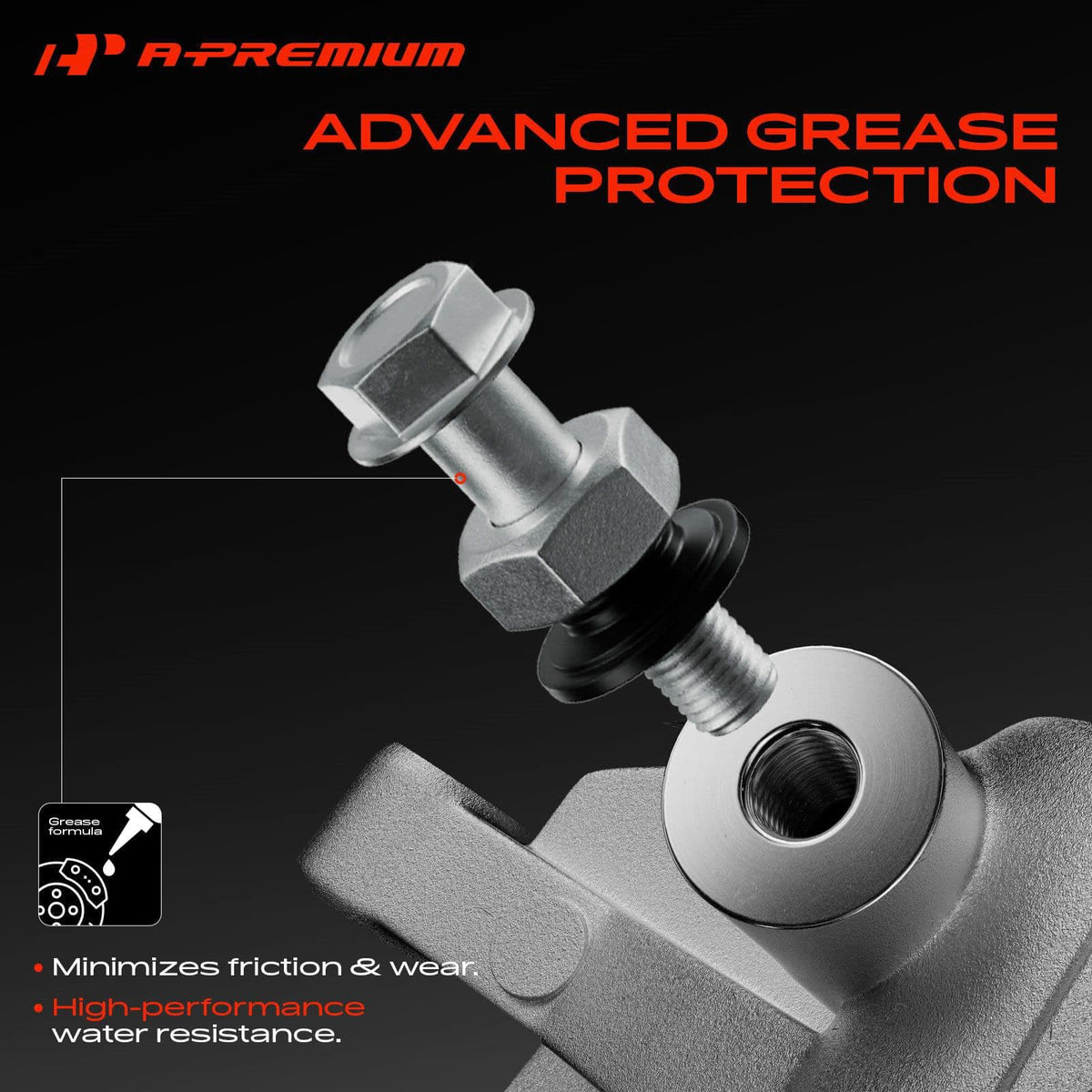 A-Premium Rear Left and Right Side Disc Brake Caliper with Bracket