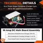 WF-8955-AD-MBA RV Power Converter Main Board Assembly 55 Amp for RV Trailer