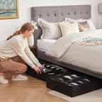 Lifewit Under Bed Shoe Storage Organizer 2 Pack(12 Shoes Cells), 4.3 Inches