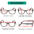 Eyekepper Classic Vintage Style Reading Glasses, Black-Red