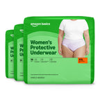 42 Count Amazon Basics Incontinence Underwear for Women, Protective, Disposable,