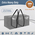 6 Pack Heavy Duty Moving Bags Large Storage Totes with Zipper Handles Black