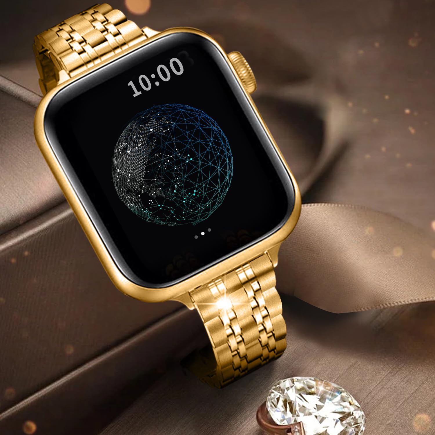 QUNDAXI Slim Watch Band Compatible with Apple Watch 41mm 45mm 42mm 44mm 40mm