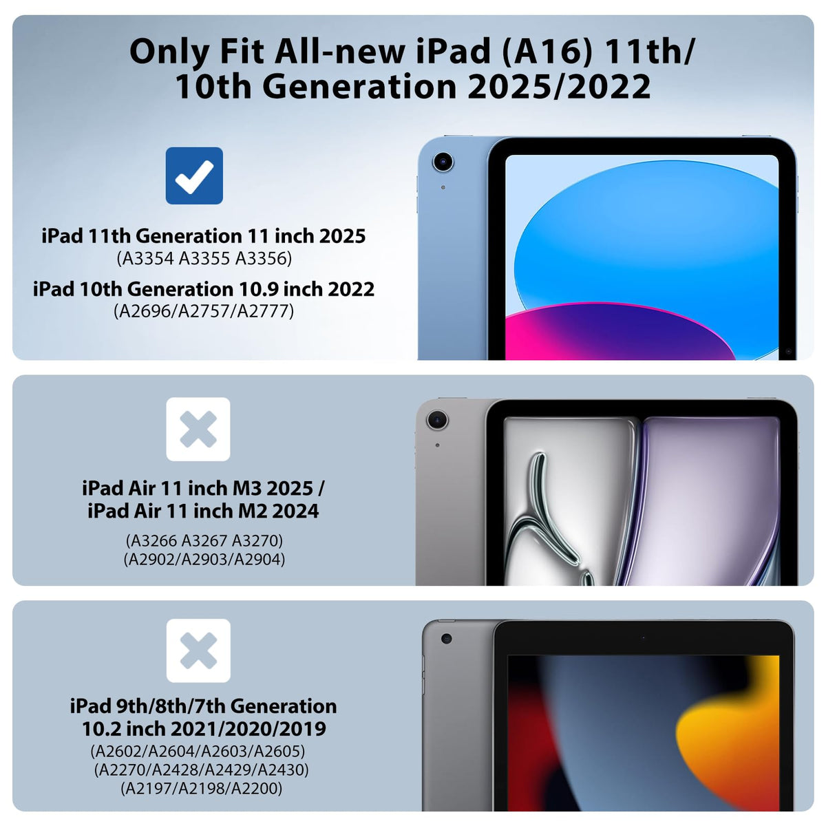 TiMOVO Case for iPad (A16) 11th Generation 11 Inch 2025, iPad 10th Generation