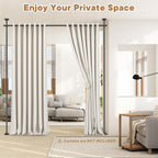 Bonpally Room Divider Curtain Rod, No Drilling Room Separator for Space