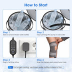 MQHOOB Ice Machine for Knee After Surgery, Programmable Timer & 4 Flow Settings,
