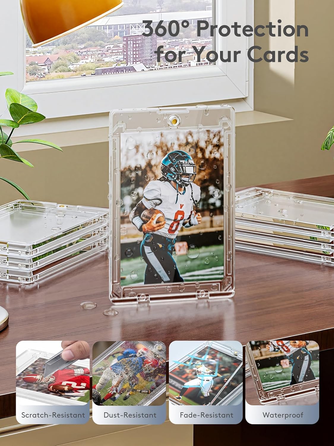 Magnetic Card Holder, Super Thin Premium 35pt One Card Holder Touch Card