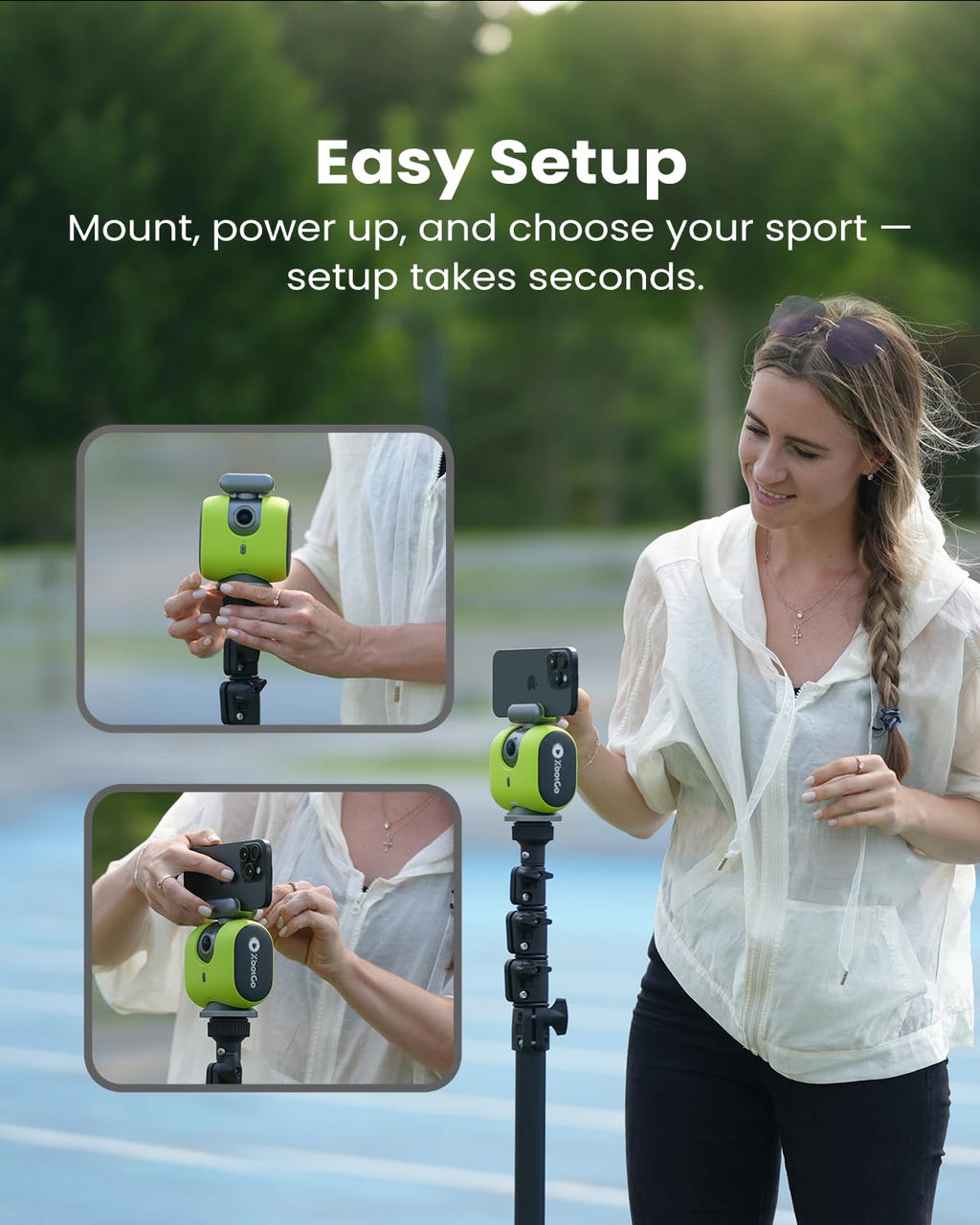 XbotGo Chameleon AI Auto Sports Action Camera - 4K 60FPS Soccer Camera and