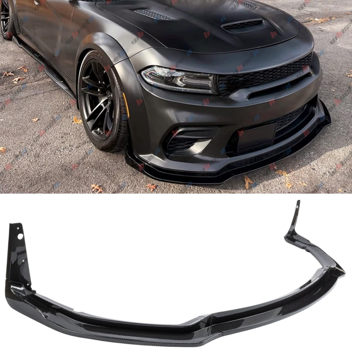2020–2023 Compatible with Dodge Charger SRT Widebody, Front Lip Splitter, H