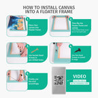 Pixy 30x40 Canvas Floater Frame Light Maple for 1.25" Deep Canvas Portrait