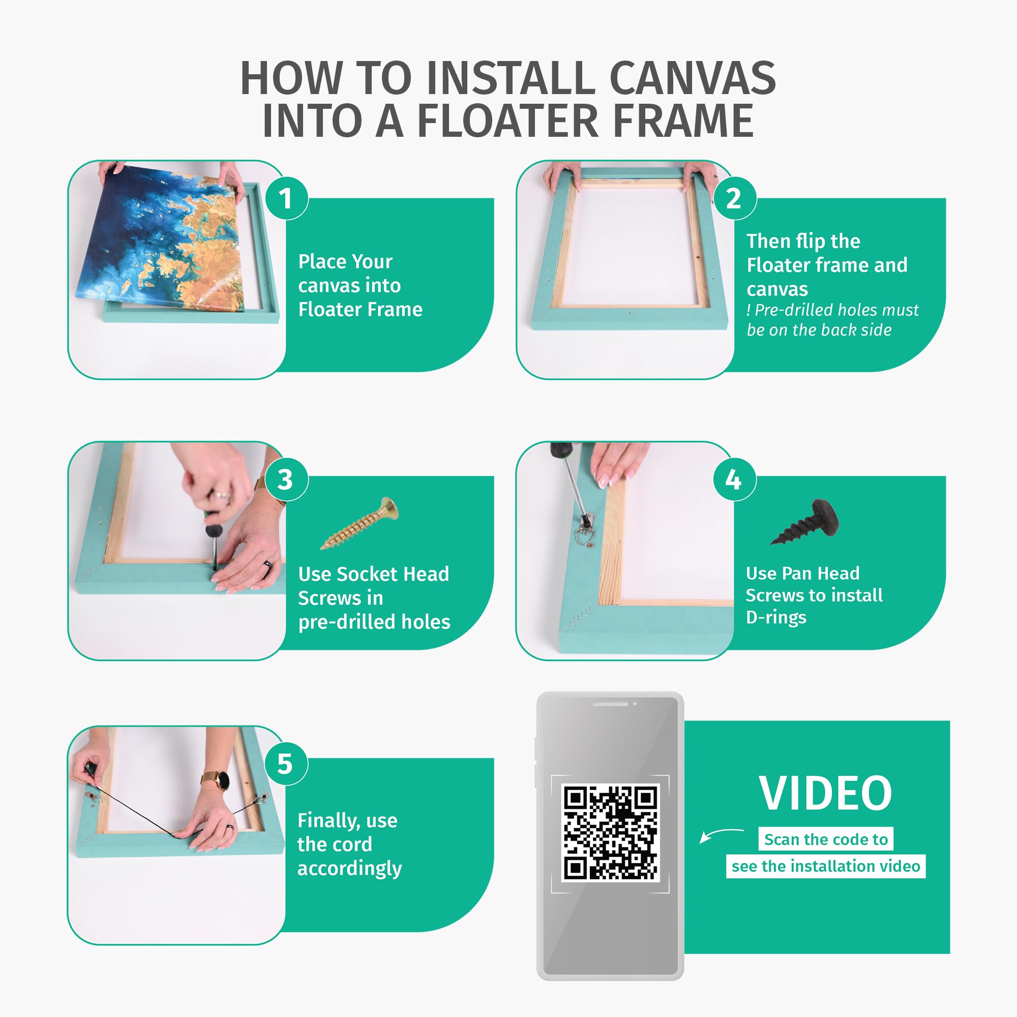Pixy 30x40 Canvas Floater Frame Light Maple for 1.25" Deep Canvas Portrait