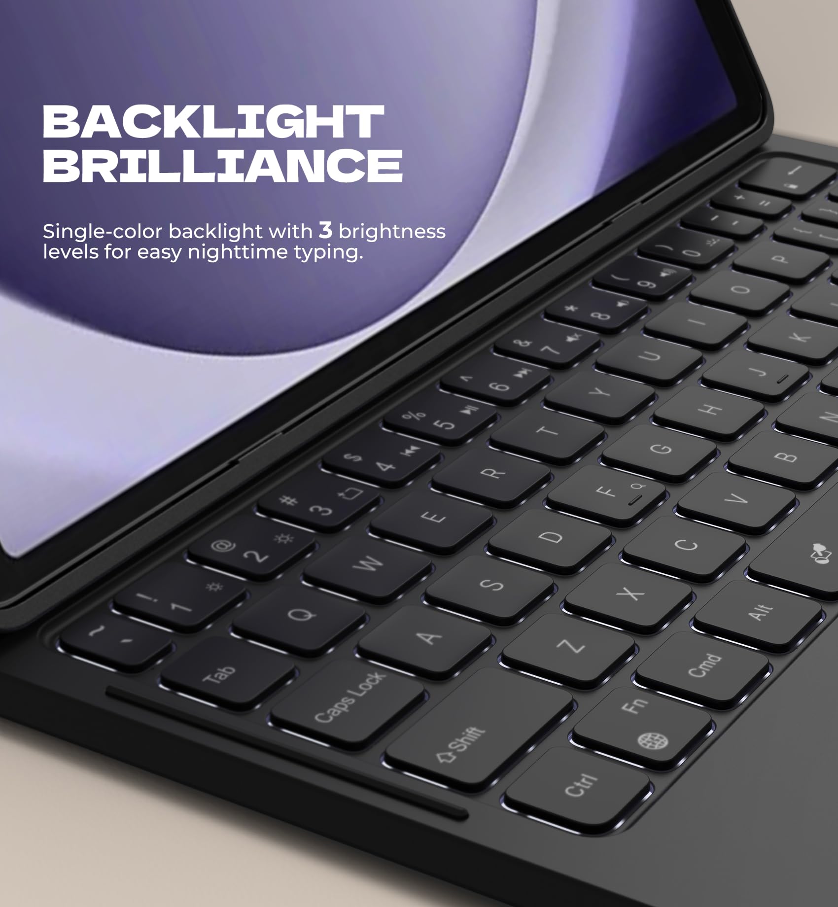 Dexnor for Samsung Galaxy Tab A9+ Plus Case with Keyboard, Ultra-Light Magnetic