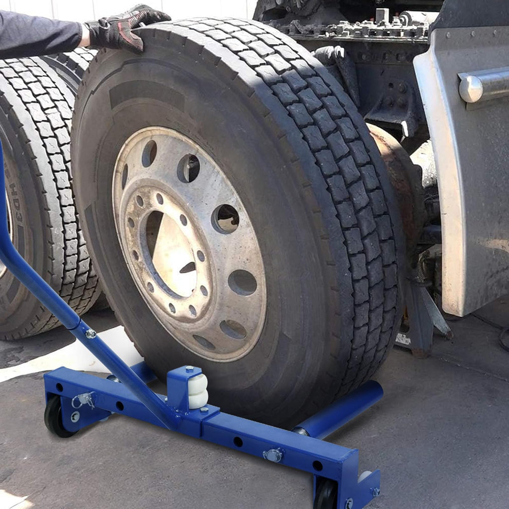 500 LB Heavy-Duty Tire Dolly, Adjustable Wheel Dolly Tire Moving Cart Tool with 12"-24" Roller Spread and Smooth Wheels for Garage, Workshop, Automotive Repair