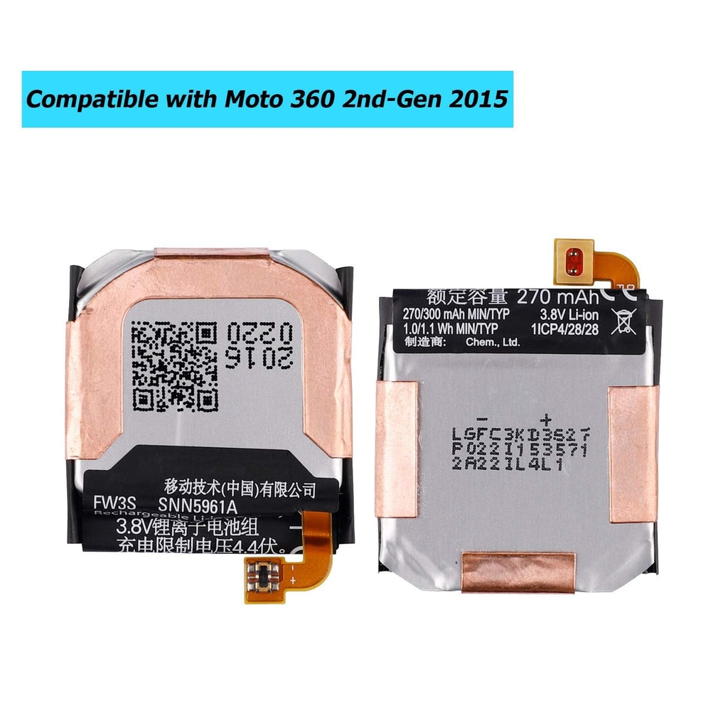 Vvsialeek FW3S SNN5971A Replacement Battery Compatible with Moto 360 2nd-Gen