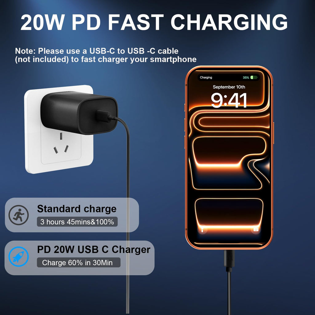 Phone 17 16 15 Charger Fast Charging Type C Chargers USB C Fast Charger Block &
