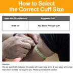 Extra Large Blood Pressure Cuff for Big Arms, XXL Bp Cuff(40-66cm) - 6 Different