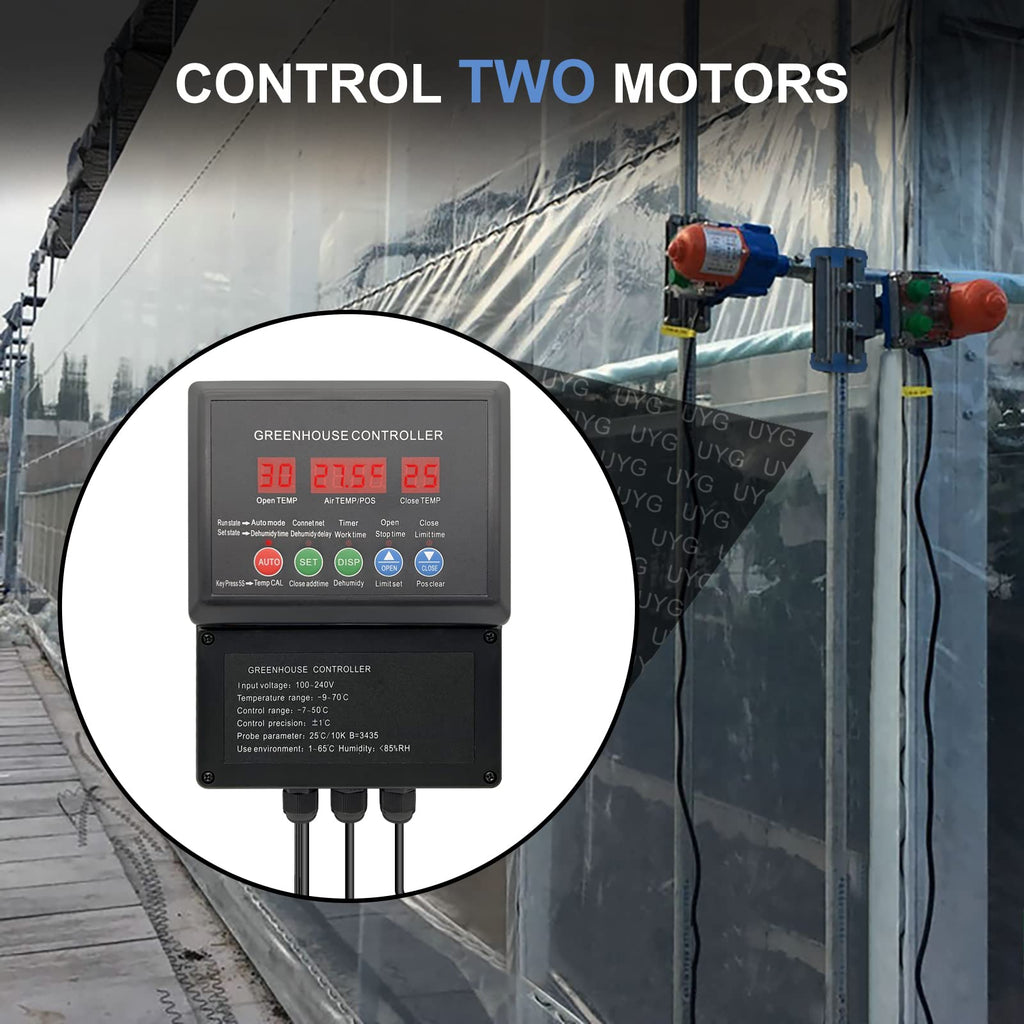 UYGALAXY Greenhouse Roll Up Motor Intelligent Thermostat Controller for