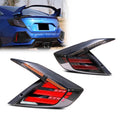 New Accessory Compatible with Honda Civic 2016-2021 Sedan 10th Gen Full LED Tail Lights with Sequential Turn Signal Dynamic Animation Rear Lamps Assembly (Not Fit Hatchback Coupe) (Black)