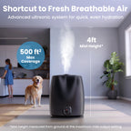 Everlasting Comfort 6L Humidifier Quiet 50HR No Filter Cool Mist Black