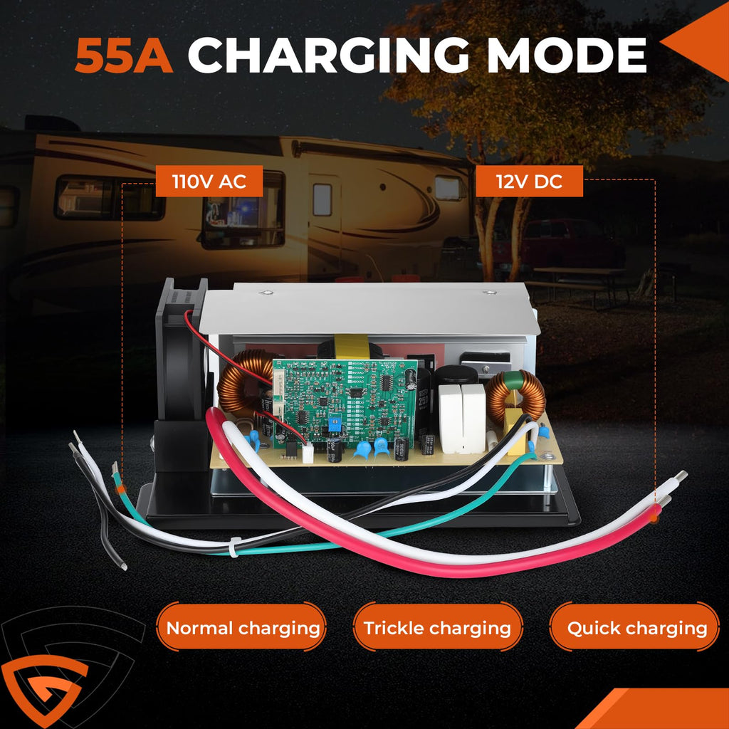 WF-8955-AD-MBA RV Power Converter Main Board Assembly 55 Amp for RV Trailer
