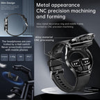 X10 Smart Watch with Earbuds for iPhone Android Smartphones 1.39 Inch Round