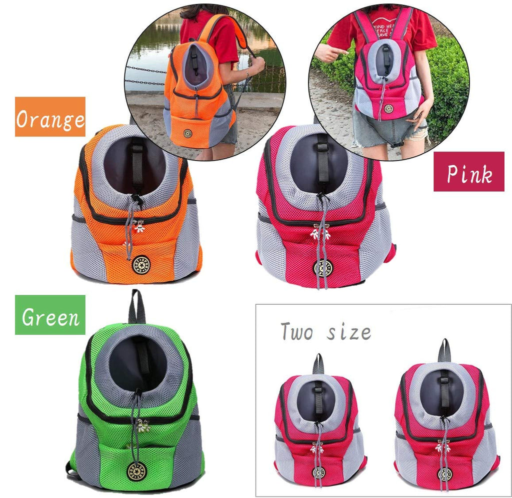 PAPIEEED Pet Carrier Backpack for Small Dog cat up to 2~26 lbs, Hands-Free Pet Travel Bag, Breathable Head-Out Design and Waterproof Bottom for Hiking & Travel