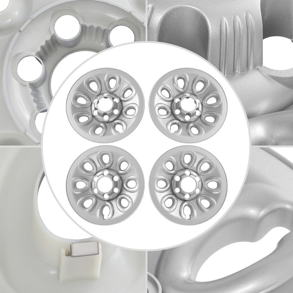 NTINGDE 4 Pcs Hub Caps 17" Hubcaps Wheel Covers Compatible with Chevrolet/GMC