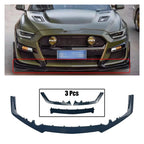 Ford Mustang 2015-2021 GT500 Front Bumper Lip Splitter Matte Black Replacement