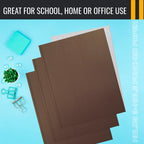Better Office Products Brown Paper 2 Pocket Folders with Prongs, Matte Texture,