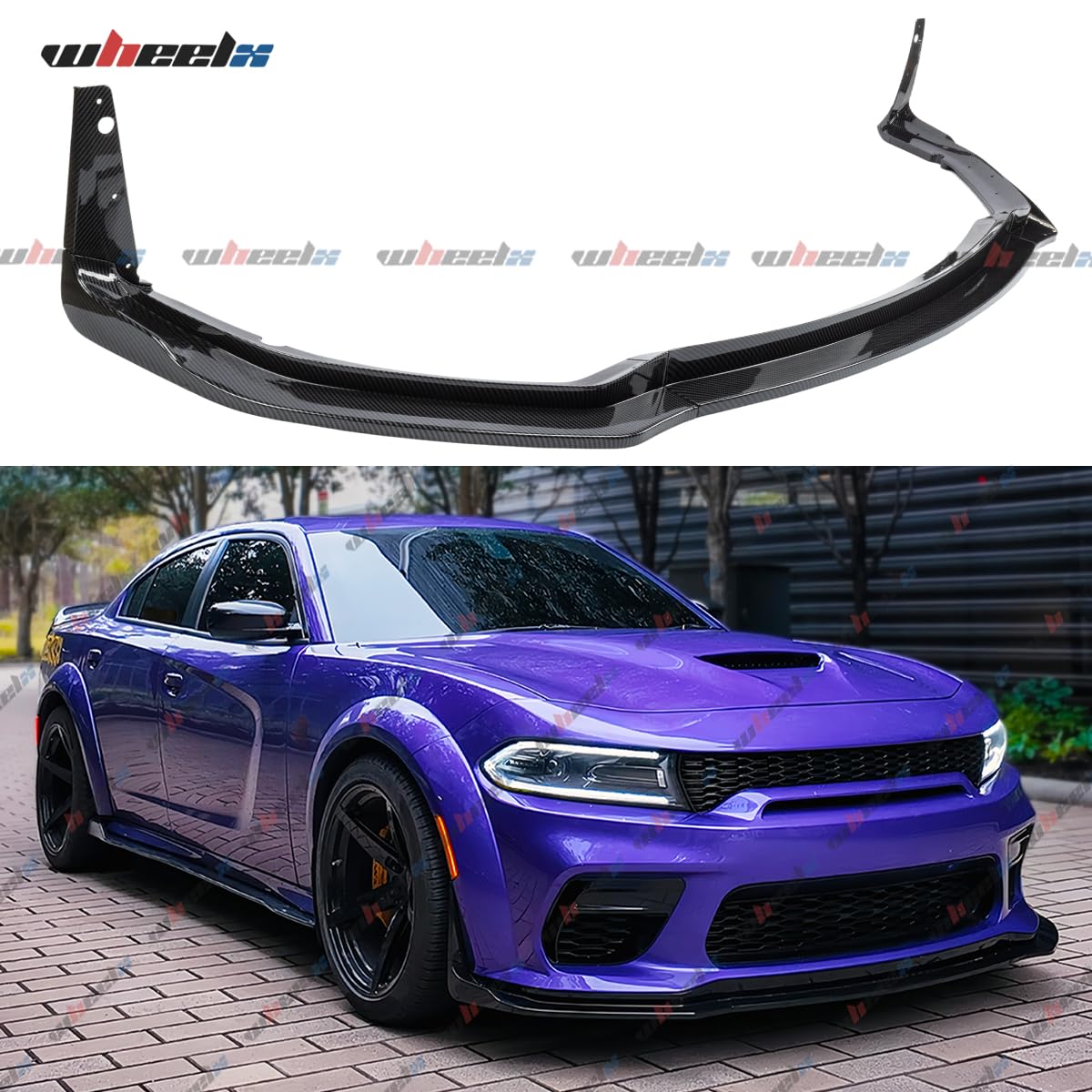 2020–2023 Compatible with Dodge Charger SRT Widebody, Front Lip Splitter, H