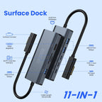 11-in-1 Surface Pro Docking Station, New Surface Dock 4K@60HZ HDMI, Surface