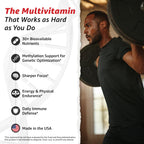 10X Health Optimize Methylated Multivitamin for Men and Women - 90 Capsules, 34 in 1 Formula with 800 mcg of Vitamin B12, 5-MTHF, NAC - Methyl B Complex