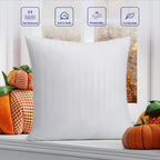 OKBA Set of 2 Throw Pillow Inserts 16x16 Soft Hypoallergenic Cushion Fillers