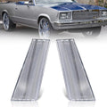 MOTRUM Front Side Marker Lights Housing Compatible with 1978-1979 GMC Caballero, 1978-1979 Chevro-let Malibu/El Camino, [DOT] [IP67 Waterproof] Turn Signal Marker Light Cover [No Bulbs], Clear Lens