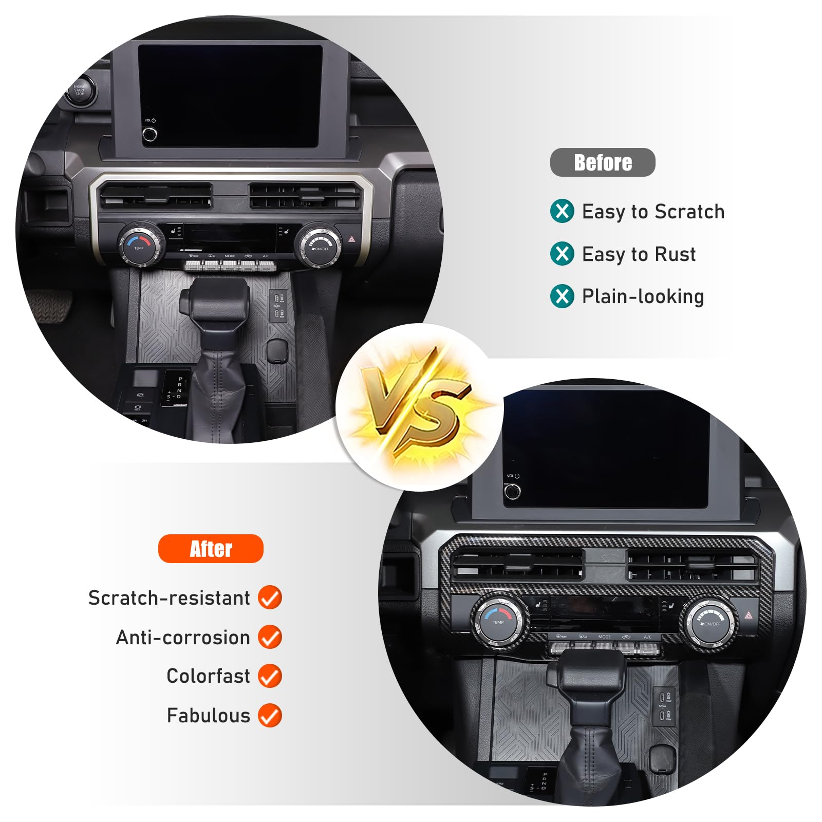 TOYCIDFG Center Console Air Vent Outlet Frame Cover Trim Compatible with Toyota