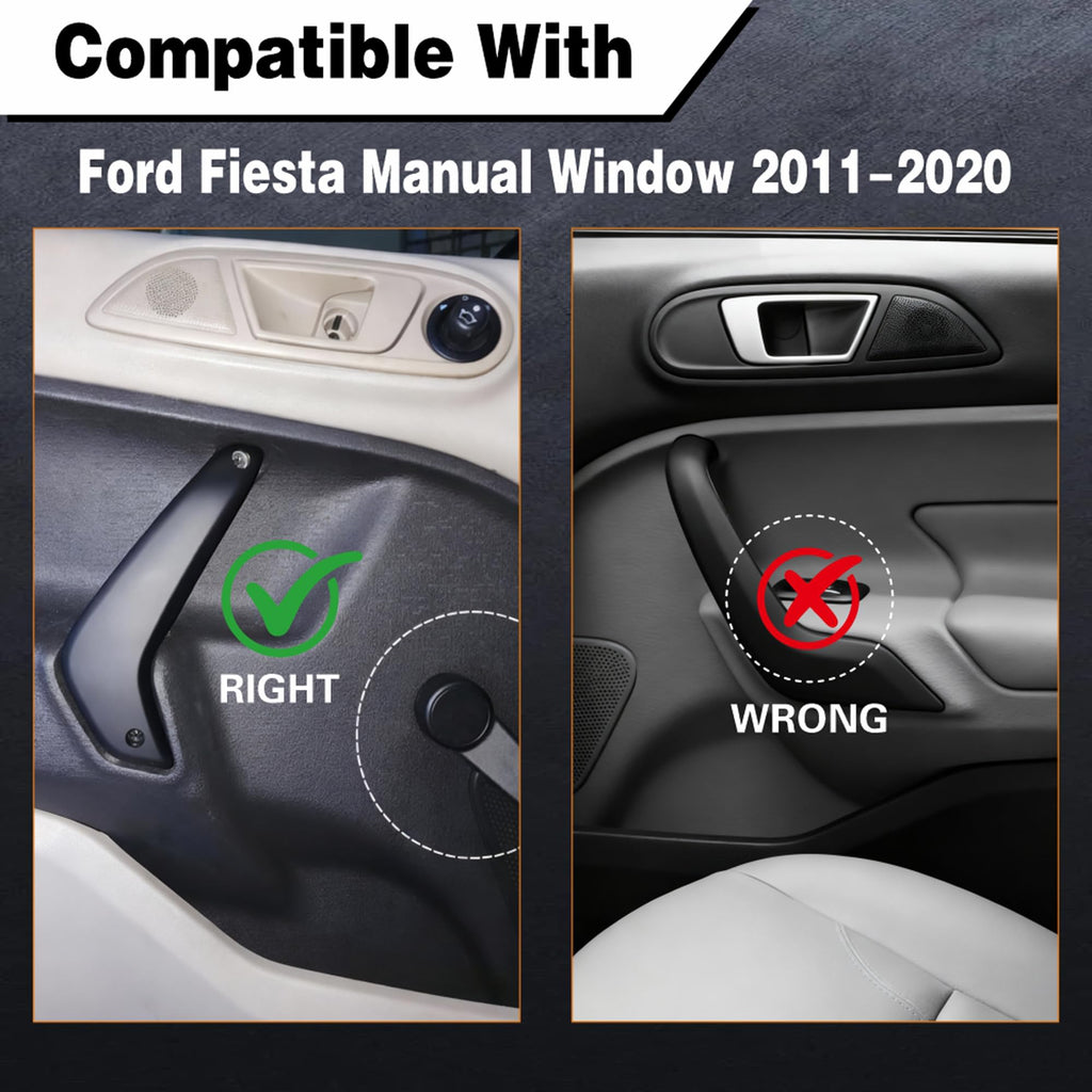 Melincars Interior Door Pull Handle for Ford Fiesta Manual Window