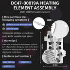 Upgraded DC47-00019A Dryer Heating Element for Samsung DV45H7000 DVE50 DV42