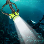 Diving Headlamp with 350M Range, IPX8 Waterproof Underwater Light, 180°
