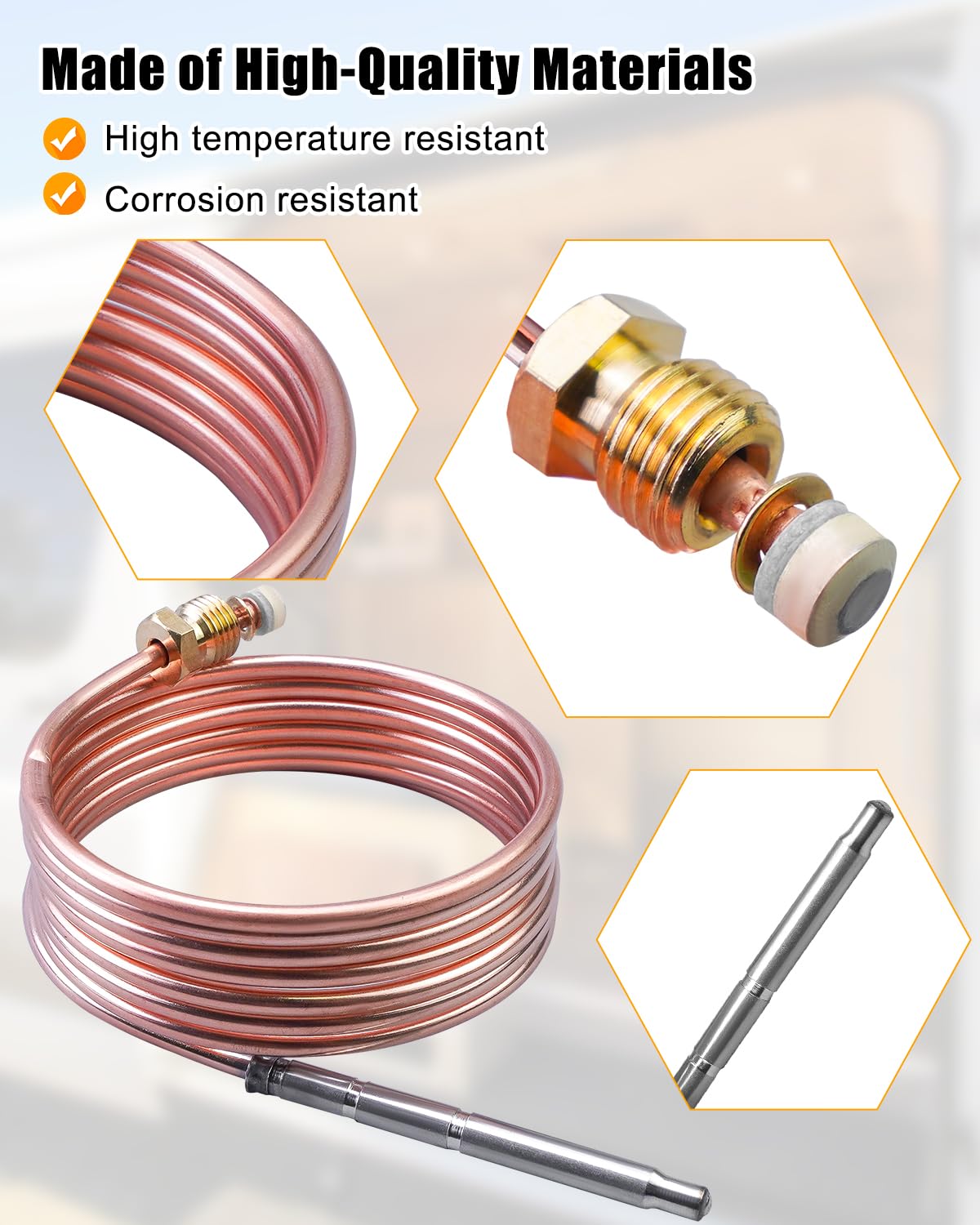 QNHEAY 619154 Thermocouple Fit for Norcold N300 N300.3 Series 2-Way and 3-Way
