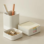 Aesthetic Desk Organizer Set of 3 For Your Office - Sturdy Concrete Desktop